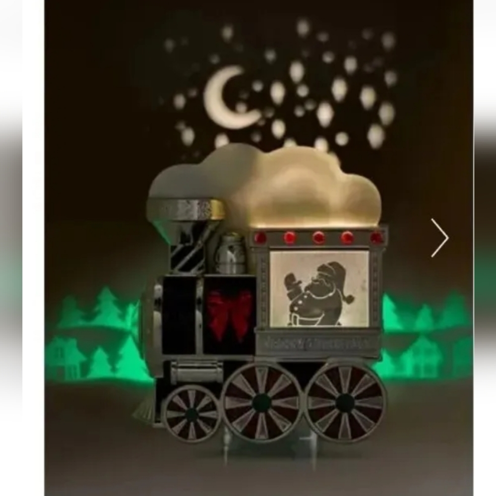 🆕Bath & Body Works Santa Holiday Train Tri Projector Nightlight Wallflower🎄NEW